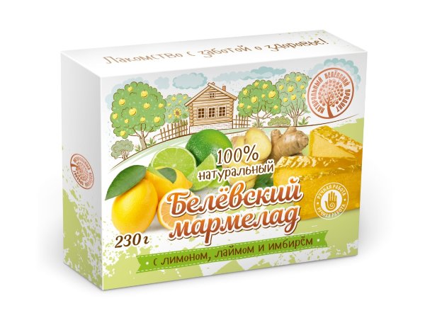№2 Мармелад белевский "Лимон-лайм-имбирь" 230г  в Артеме