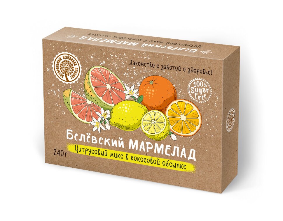  Мармелад белевский на фруктозе 240г "Цитрусовый микс" в Артеме